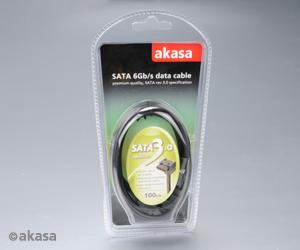 Akasa SATA3 6Gb/s Right Angled Cable Black 100cm