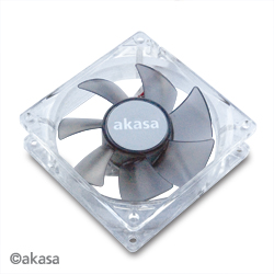 Akasa 80mm Silent Colour Crystal Clear / Smokey