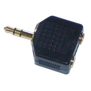 iPod Headphone Splitter Adaptor, Gold Contacts