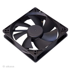 Akasa 120mm Ultra Quiet Case Fan, Sleeve Bearing BLACK