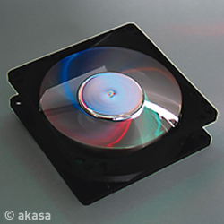 Akasa 80mm Black Case Fan with Aluminium Colour Rotor