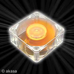 Akasa Ultra Quiet 60mm Amber Case Fan 2 Ball Bearing