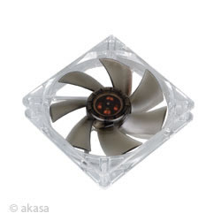 Akasa 120mm Silent Colour Crystal Clear / Smokey