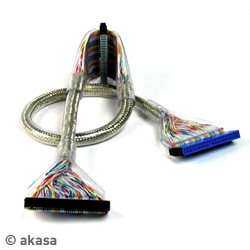 Akasa Round IDE Cable ATA-133 90cm Silver Braid